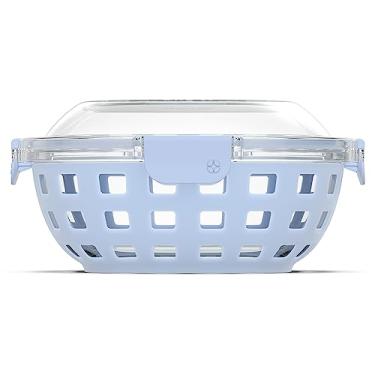 Imagem de Ello DuraGlass Recipiente para almoço de vidro para armazenamento de alimentos – Recipiente para preparação de refeições com capa de silicone e tampa hermética, 5 xícaras