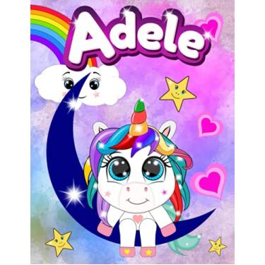 Imagem de Quaderno con Baby Unicorno - Adele: Quadernone a quadretti con Unicorni ed Arcobaleno per Bambine - Le Pagine sono numerate con quadretti da 5mm e ... Notebook per scrivere e fare i compiti