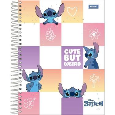 Imagem de Caderno Colegial  Stitch Disney 1 Matéria 80Fls - Foroni