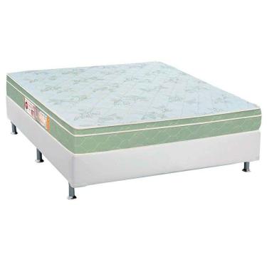 Imagem de  Cama Box Casal: Colchão Espuma D33 Castor Sleep Max + Base CRC Courano White(138x188)