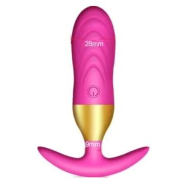 Imagem de Vibrador Plug Anal Unissex Com Controle Remoto Sem fio Brinquedos Sexuais 10 Velocidades Carregador USB (Rosa)