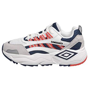 Imagem de Umbro Tênis masculino Neptune, Branco/azul-marinho escuro/vermelhão, 36 BR