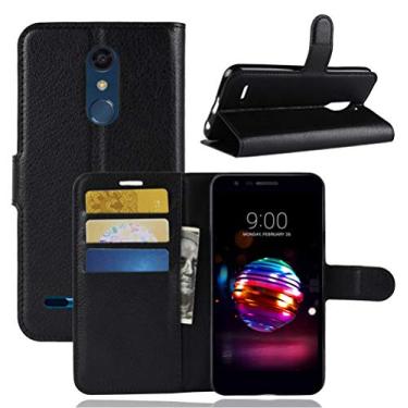 Imagem de Capa para LG K10 2018 capa flip carteira de couro para LG K10 2018 capa de proteção de telefone A capa com design de slot para cartão