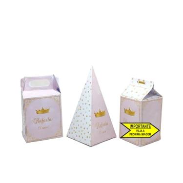 Imagem de Kit Festa 15 anos caixinha surpresa lembrancinha debutante, 30 unidades