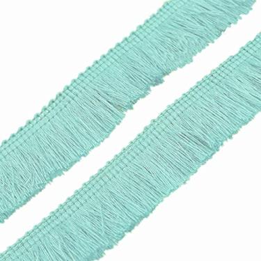 Imagem de Franja de poliéster de 25 metros, acabamento de franja de borla de 2,5 cm de largura, fita de renda decorativa com acabamento de borda de tecido boho para meninas, roupas, cortina, vestido, saia,