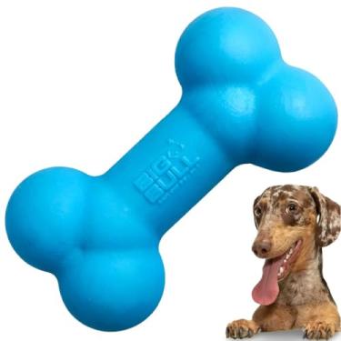Imagem de Brinquedo Osso Maciço BIG BULL para Cães Pequenos, Borracha Atóxica, Aroma de Tutti-Frutti (Azul Bebê)