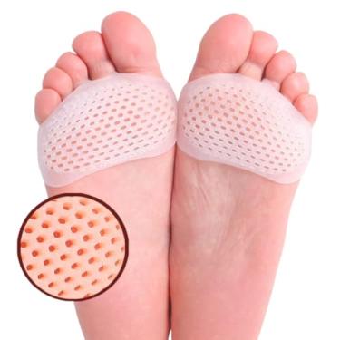 Imagem de Par Palmilha e Meia Ortopédica Gel Silicone Flexível, Esporão Macio, Conforto dos pés, Metatarso, Bola de Pé, Mortons Neuroma Almofadas de silicone para os pés – Bege