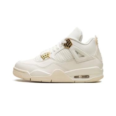 Imagem de Nike Tênis feminino WMNS Air Jordan 4 RetroRunning, Vela/METÁLICO OURO - PRETO, 9.5 UK (12 US)