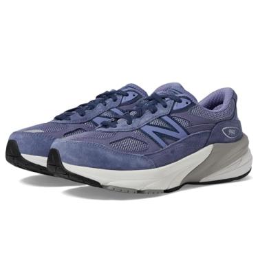 Imagem de New Balance Tênis infantil unissex FuelCell 990 V6 com cadarço, Roxo/azul marinho, 6 Big Kid