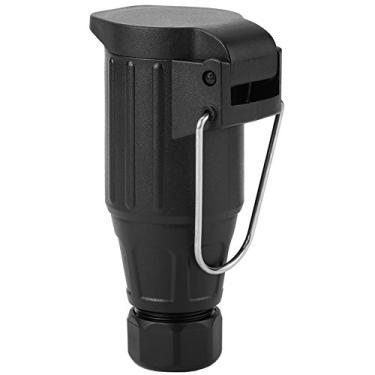 Imagem de Adaptador de conector de fiação de tomada de reboque de plástico de 12V 13 pinos - seguro e eficiente para reboque de caravana