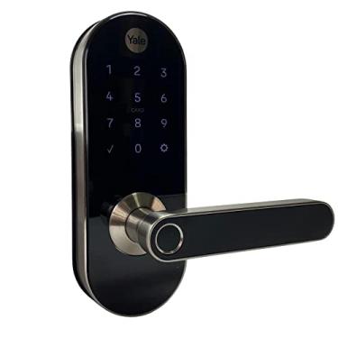 Imagem de Fechadura Digital YMC 420W Preto Cromado | Yale
