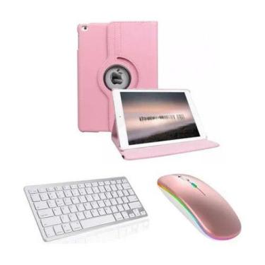 Imagem de Capa Com Teclado Bluetooth E Mouse Para iPad 8 Geração 10.2 - Skin Zab