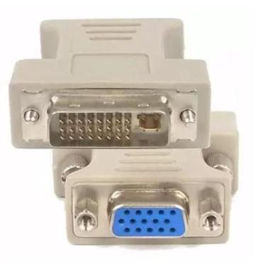 Imagem de Adaptador dvi 24+5 pinos para vga fêmea vídeo para placa de vídeo moni
