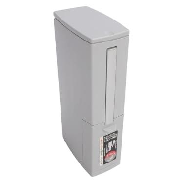 Imagem de Lixeira e Escova de Vaso Sanitário, Lata de Lixo de Plástico para Banheiro para RV (Cinza)