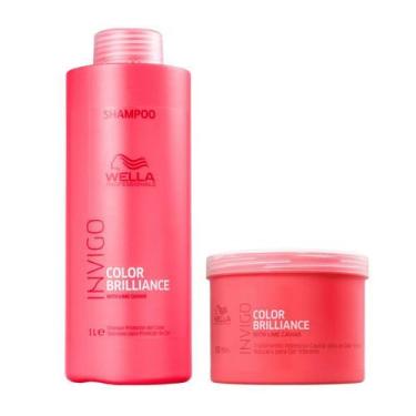 Imagem de Kit Wella Invigo Color Brilliance Shampoo 1l + Máscara 500g