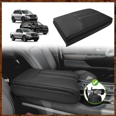 Imagem de Muslogy Capa de console central almofada de apoio de braço extragrossa compatível com Honda Pilot 2023+, 2024 Ridgeline/Passport almofada de descanso de braço antiarranhões protetor de tampa de apoio