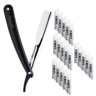 Imagem de Navalha de Barbear Profissional Lâmina Navalhete Acabamento Sobrancelh