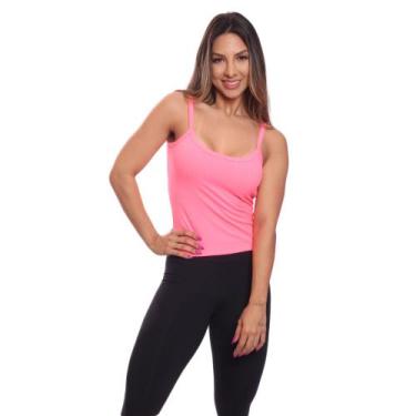 Imagem de Regata de Alcinha Canelada Feminina Lisa Blusa Blusinha Básica Treino 