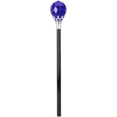 Imagem de GANPUB Royal Blue Halloween Cosplay Plastic Diamonds Crown Wand King Queen Price Princess Role Play Sceptre Dress-Up Accessories