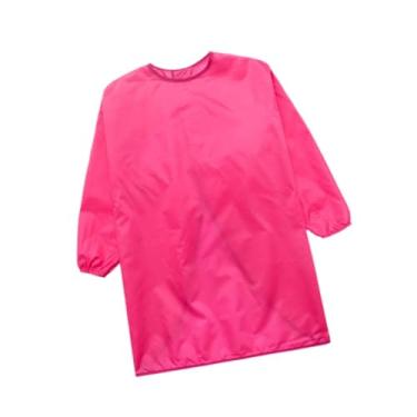 Imagem de Generic de pintura infantil para brincar, de arte para crianças, fácil de limpar, babador de alimentação lavável, de pintura, Rosa Vermelha, S