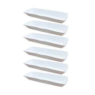 Imagem de Kit 6 Travessas Bandeja Servir Porções Salgados Petisco Food Truck