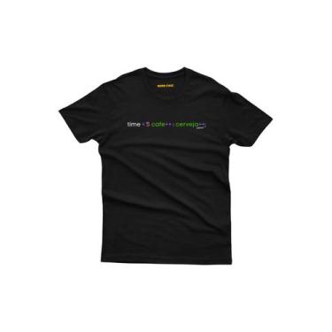 Imagem de Camiseta Geek Programador Café e Cerveja - By Nerd Chic, G, Preto