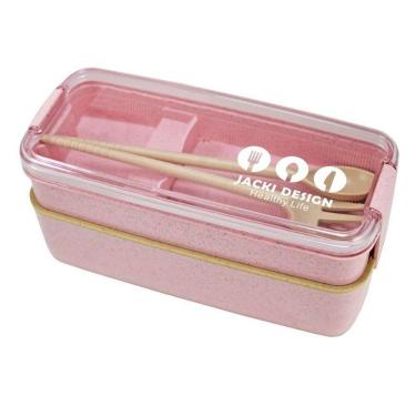 Imagem de Pote Marmita Ecológica De 2 Andares 750ml Jacki Design Rosa