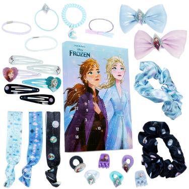 Imagem de Calendário do Advento Disney Frozen 2024 com acessórios de cabelo