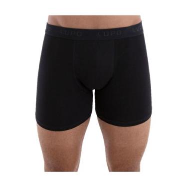 Imagem de Cueca Boxer Algodão com Elastano Lupo 615-002, 9990, Preto, M