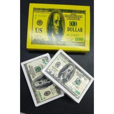 Imagem de Baralho Plástico Dólar Duplo Com 108 Cartas E Estojo - oem