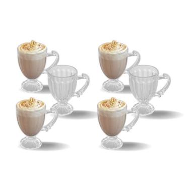 Imagem de Jogo 6 Xícaras Para Café Chocolate 100ml Em Vidro Cristal Imperial Lux