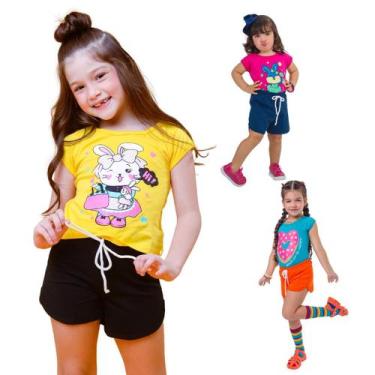 Imagem de Kit 03 conjuntos infantil moda blogueirinha roupa infantil - Babilar, 