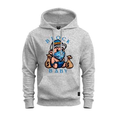 Imagem de Moletom Estampado Agasalho Tecido Macio Block Baby - Nexstar, Cinza, G