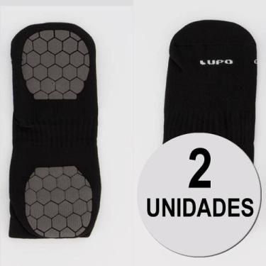 Imagem de Kit de 2 Pares de Meias Lupo Antiaderente Preta, 37-40