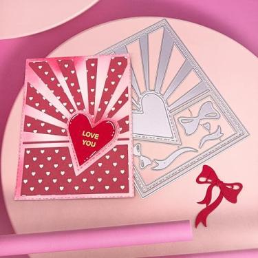 Imagem de Alinacutle 1 peça moldura de coração de dia dos namorados corte de metal cortado para artesanato em papel feito à mão cartões comemorativos scrapbooking e artes de álbum