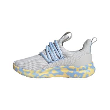 Imagem de adidas Tênis infantil unissex Lite Racer Adapt 7.0, Cinza/Laranja/Azul, 21