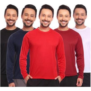 Imagem de Kit 5 Camisas Térmicas Proteção Solar Uv Frio E Calor - MC Digital, GG