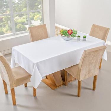 Imagem de Toalha de Mesa Basic 4 Cadeiras 1.45m x 1.40m - Valle Enxovais, Branco