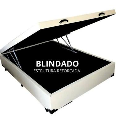 Imagem de Cama Baú Padrão Casal com Arco Suporte - Blindado / Reforçado 