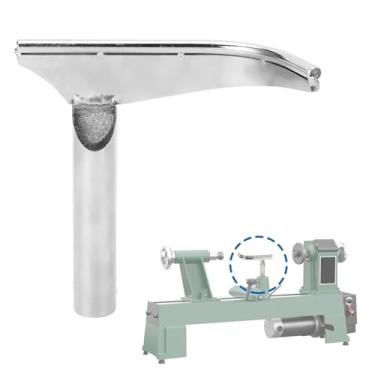 Imagem de LOCADENCE J Descanso de ferramentas de torno curvo 2,5 cm de aço endurecido para torneamento de madeira para marcenaria