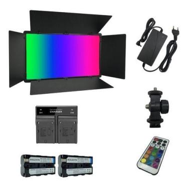 Imagem de Painel Iluminador de Led 50w Soleste U800 RGB com fonte bivol2 bateria