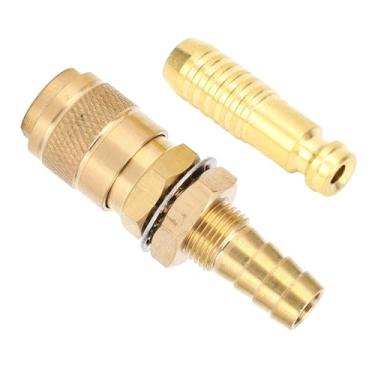 Imagem de Adaptador de Gás Refrigerado a água, Conector de Mangueira de Encaixe Rápido, Tocha de Soldagem de Latão, Conector Rápido de água para Pta Db Mig Tig (10mm)