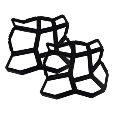 Imagem de Kit 2 Forma Molde Concreto Piso Calçada Bloco Pedras Jardim