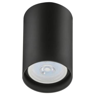 Imagem de Spot de Sobrepor de Teto Preto Bivolt Lâmpada Par20 Luminária Alta Dital Redondo