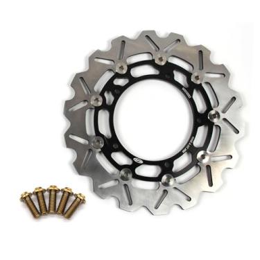 Imagem de Rotor de disco de freio dianteiro flutuante com parafusos de montagem para Yamaha YZF R25 2014-2021, MT03 FZ03 2016-2023 ABS inclui, YZF R3 2015-2023 ABS 17-23, acessórios de substituição de