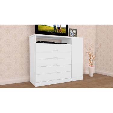 Imagem de Cômoda com Sapateira 5 Gavetas - Portugal-Branco- Made Marcs