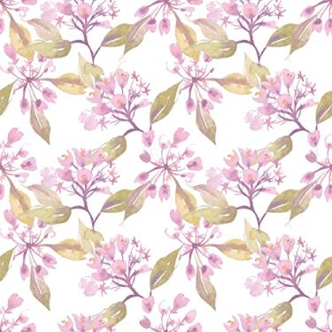 Imagem de Papel De Parede Adesivo Lavável Floral Rosa Florzinhas 12m