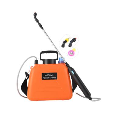 Imagem de Gralara Pulverizador elétrico de jardim, pulverizador de pátio de ervas daninhas All Final Fore Mist Spray Water pulverizador com bocais de névoa para lavagem, 6.5l Orange 26x30cm