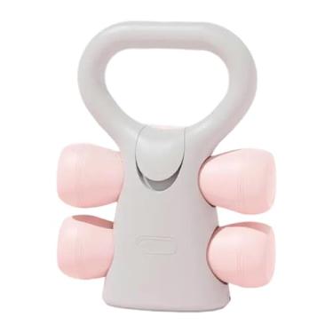 Imagem de simhoa Dumbbell Kettlebell Dumbbell ajustável Conjunto não deslizante de pesos manuais multifuncionais Kettlebell para Pilates Home Gym, Rosa