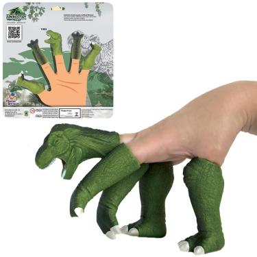 Imagem de Fantoche De Dedo Dinossauro Dedoche Brinquedo Miniatura - Mister Binque